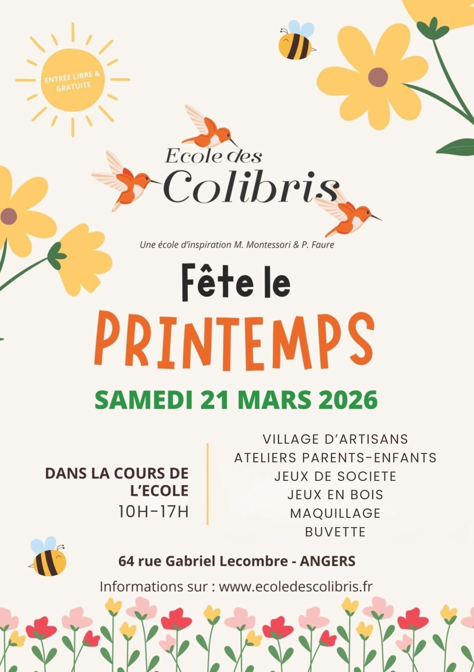Lire la suite à propos de l’article Les Colibris fêtent le Printemps !